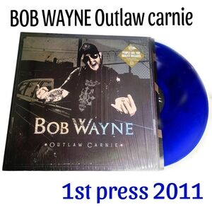 1st Press Bob Wayne Outlaw Carnie clear  Blue Vinyl Record